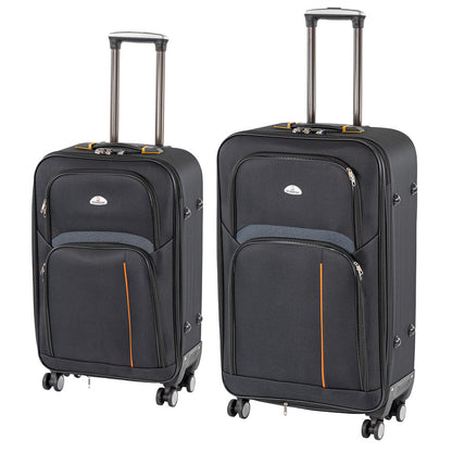 TraveLux Light IV gurulós bőrönd szett fekete