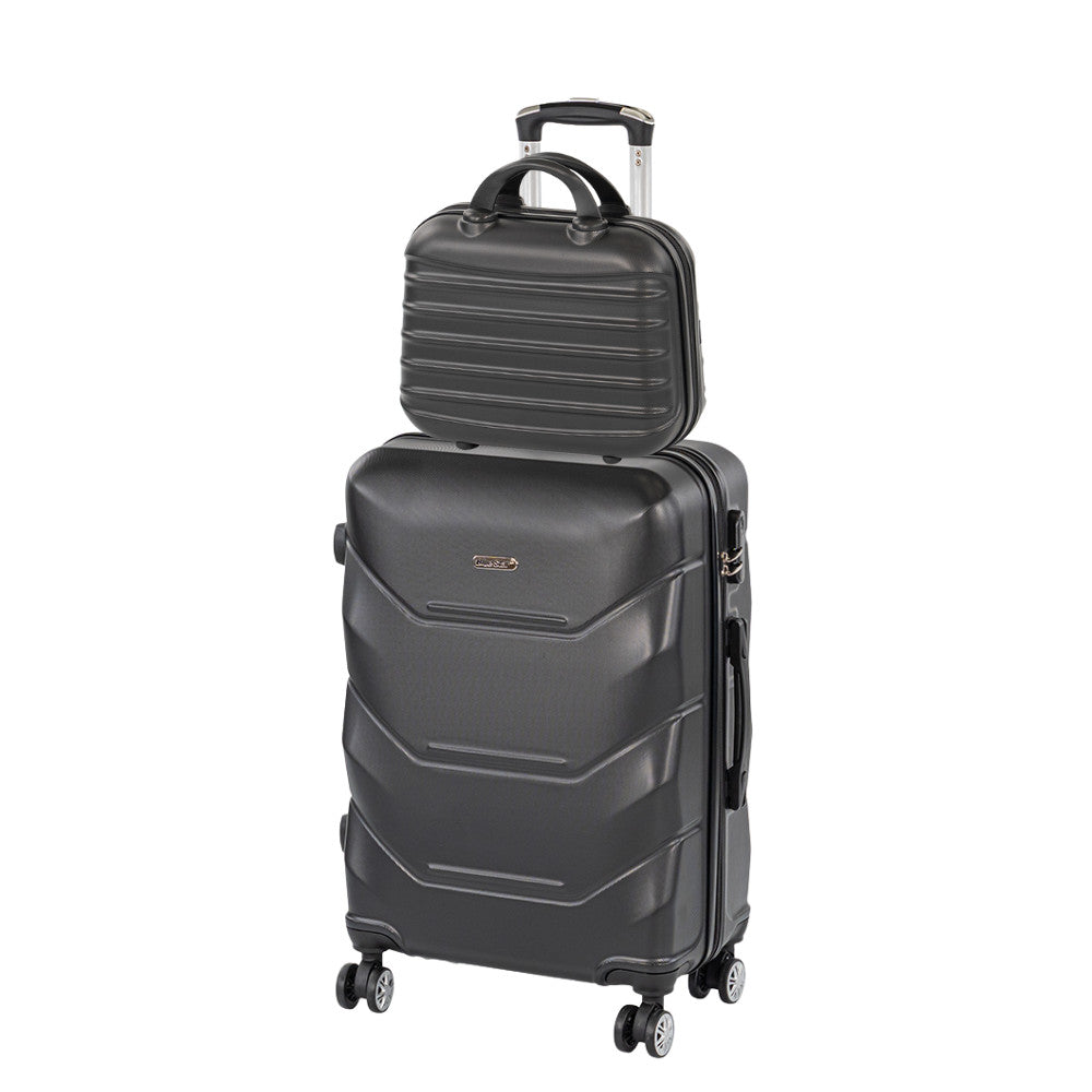 TraveLux Max III gurulós bőrönd szett fekete