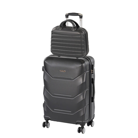TraveLux Max III gurulós bőrönd szett fekete