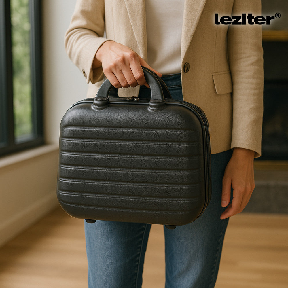 TraveLux Max III gurulós bőrönd szett fekete