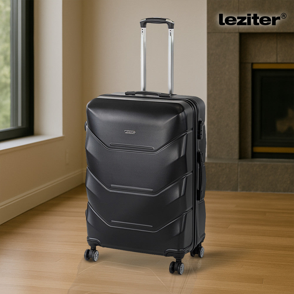 TraveLux Max III gurulós bőrönd szett fekete