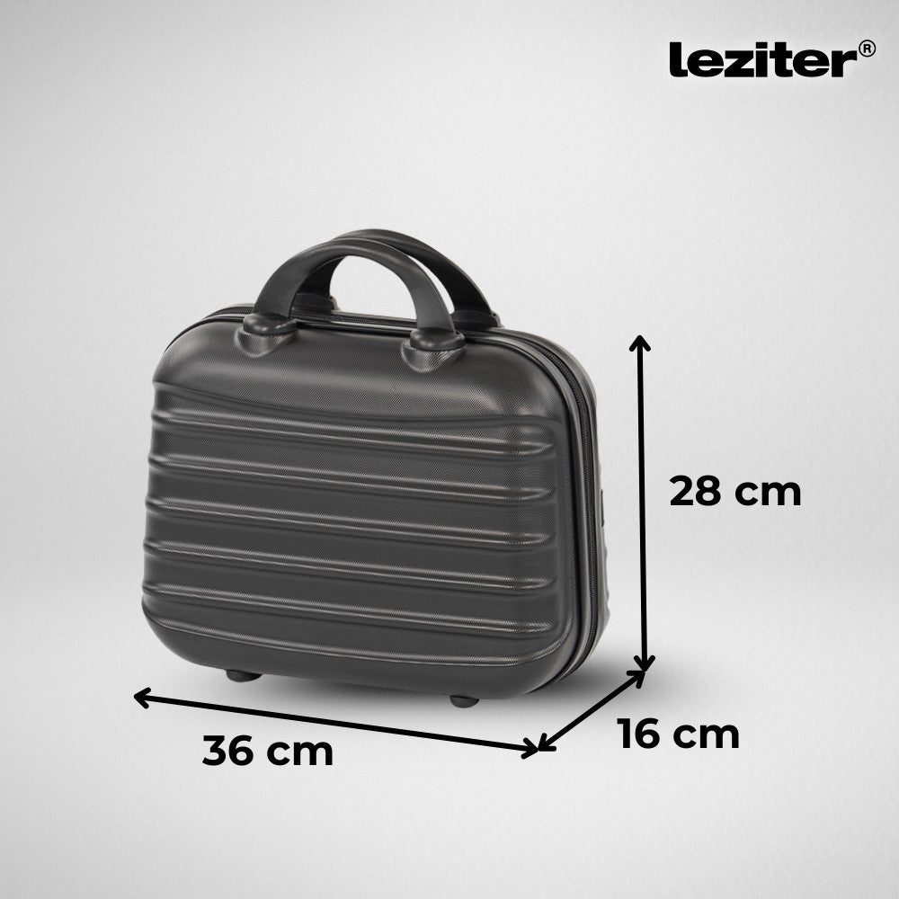 TraveLux Max III gurulós bőrönd szett fekete