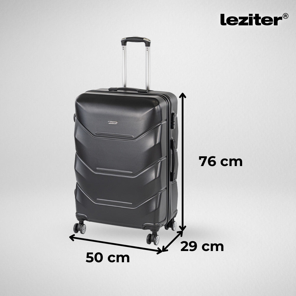 TraveLux Max VI gurulós bőrönd szett fekete