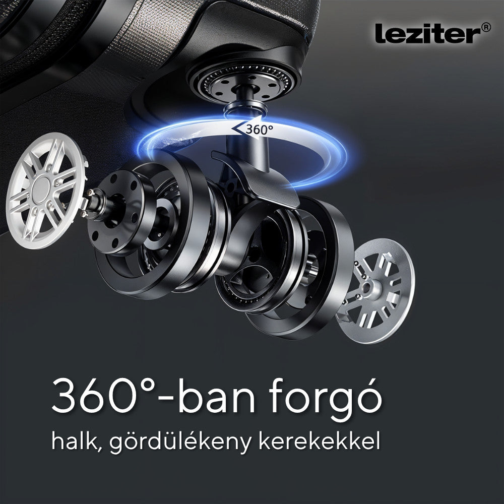 TraveLux Max VI gurulós bőrönd szett fekete
