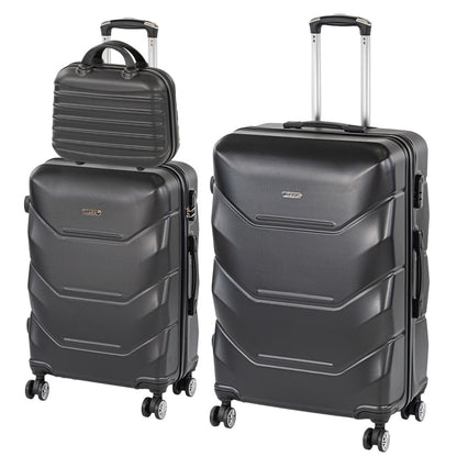 TraveLux Max X gurulós bőrönd szett fekete
