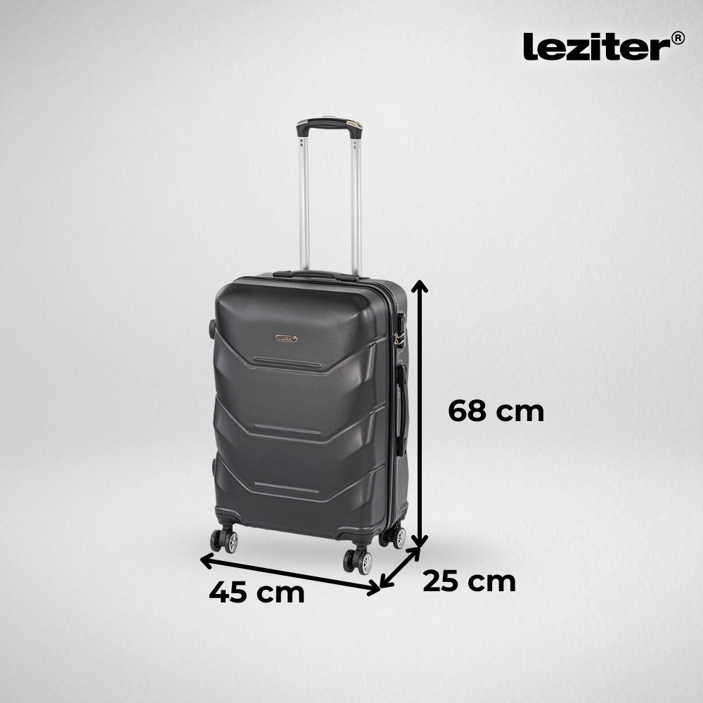 TraveLux Max X gurulós bőrönd szett fekete