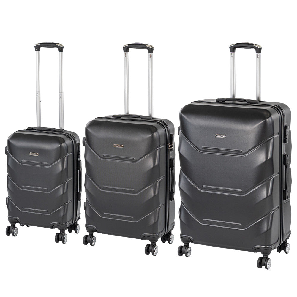 TraveLux Max XI gurulós bőrönd szett fekete
