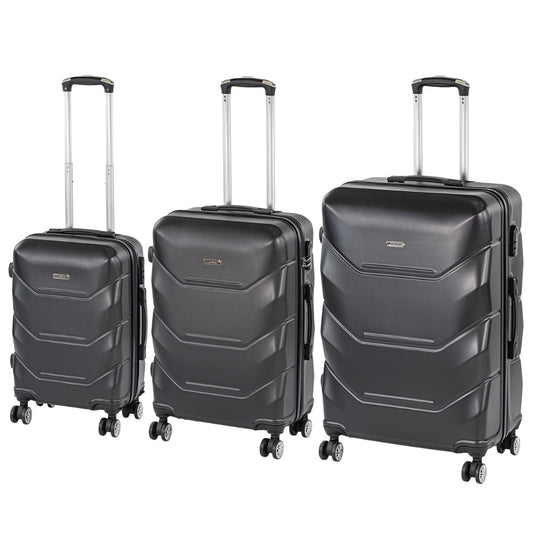 TraveLux Max XI gurulós bőrönd szett fekete