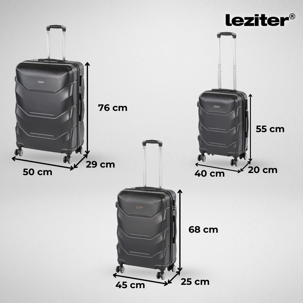 TraveLux Max XI gurulós bőrönd szett fekete