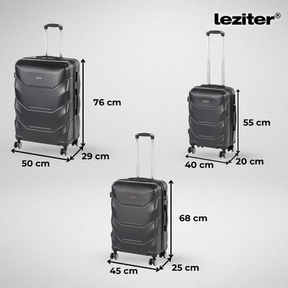 TraveLux Max XI gurulós bőrönd szett fekete