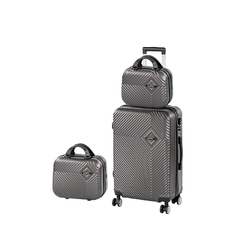TraveLux Pro XIII gurulós bőrönd szett szürke