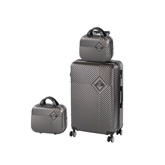 TraveLux Pro XIV gurulós bőrönd szett szürke