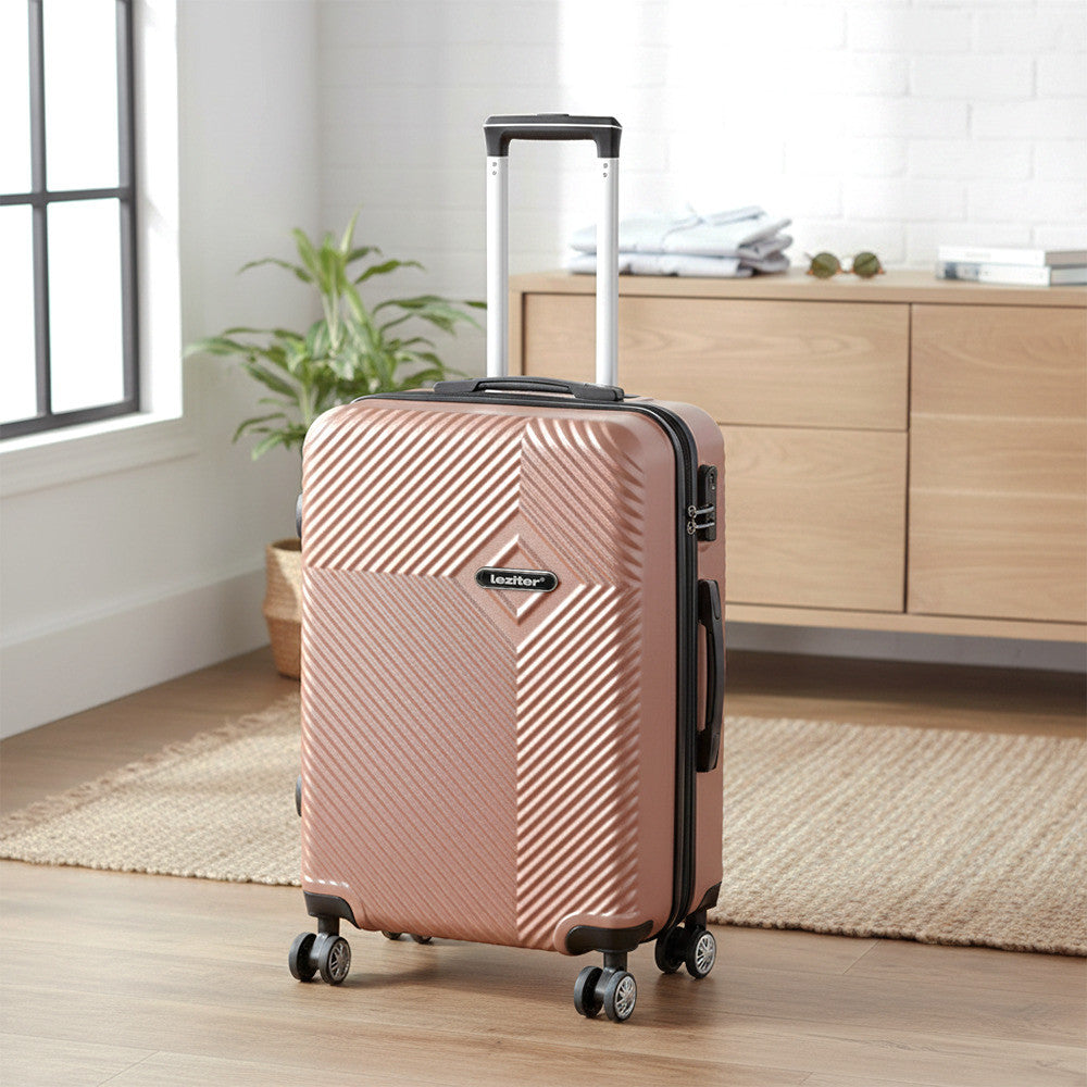TraveLux Pro XVIII gurulós bőrönd szett rosegold