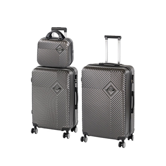 TraveLux Pro XX gurulós bőrönd szett szürke