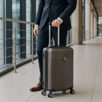 TraveLux Pro XXIII gurulós bőrönd szett szürke