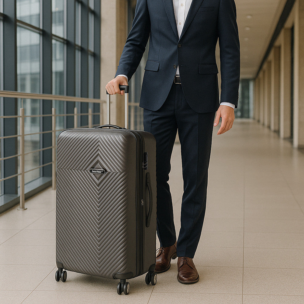 TraveLux Pro XXIII gurulós bőrönd szett szürke