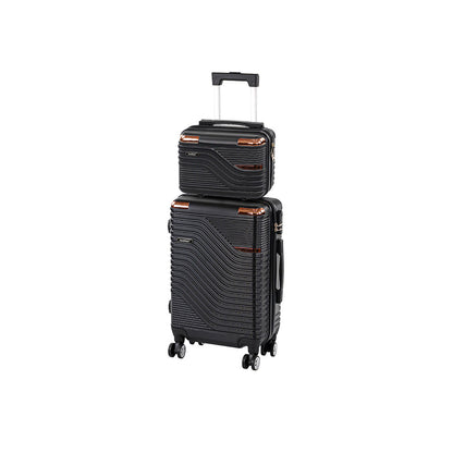 TraveLux Urban III gurulós bőrönd szett fekete