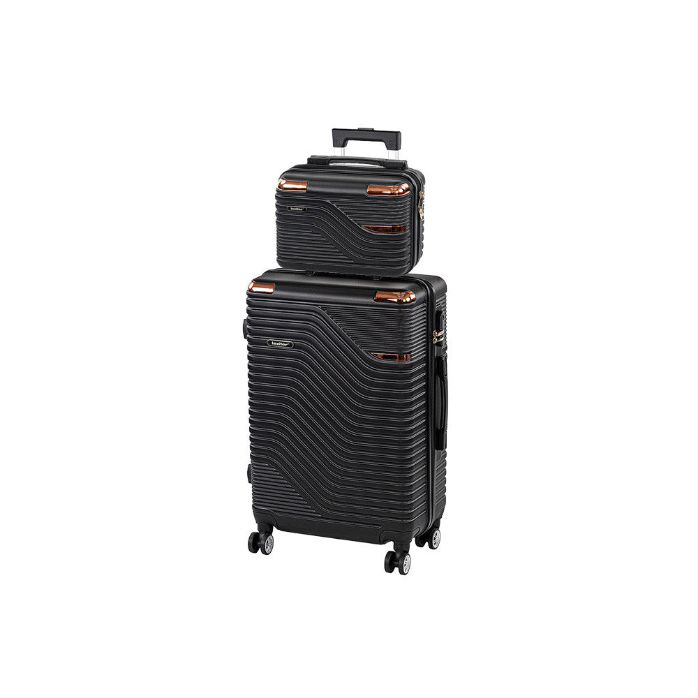 TraveLux Urban IV gurulós bőrönd szett fekete