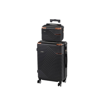 TraveLux Urban IV gurulós bőrönd szett fekete
