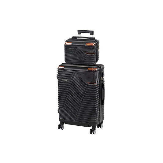 TraveLux Urban IV gurulós bőrönd szett fekete