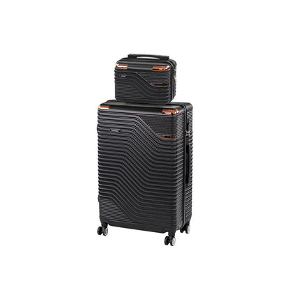 TraveLux Urban V gurulós bőrönd szett fekete