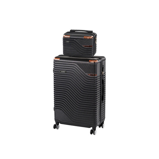 TraveLux Urban V gurulós bőrönd szett fekete