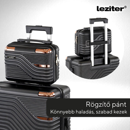 TraveLux Urban VI gurulós bőrönd szett fekete
