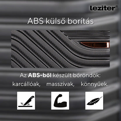 TraveLux Urban VI gurulós bőrönd szett fekete