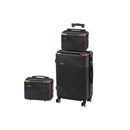 TraveLux Urban XIII gurulós bőrönd szett fekete