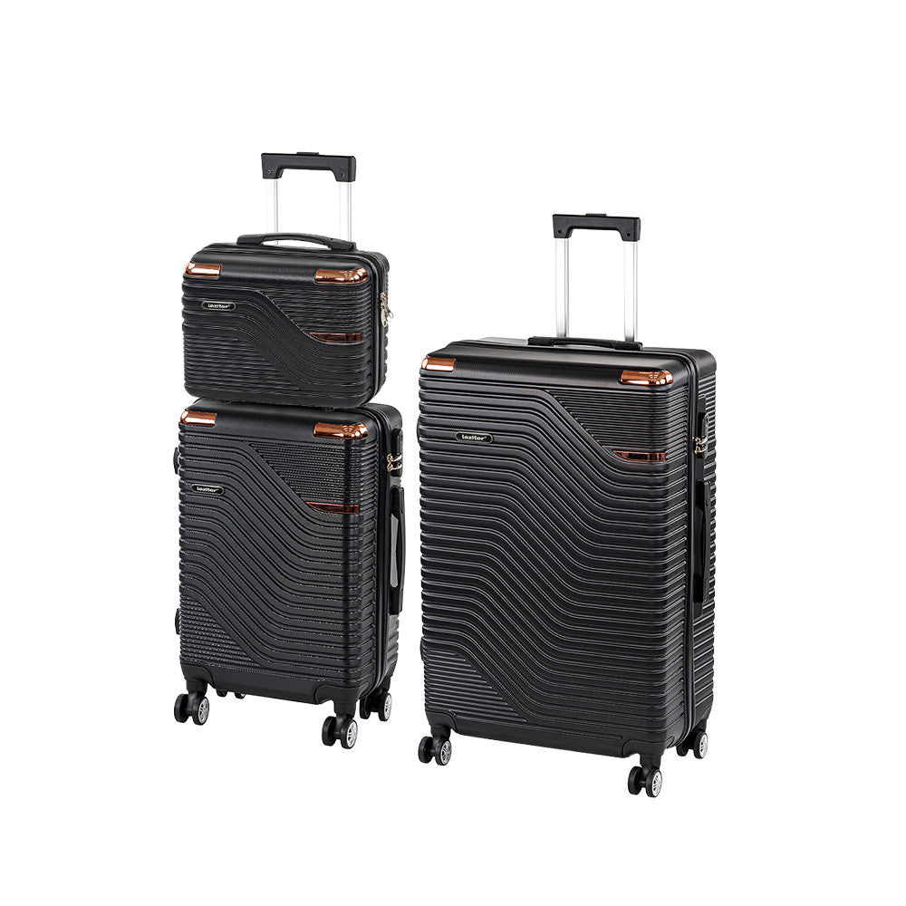 TraveLux Urban XIX gurulós bőrönd szett fekete