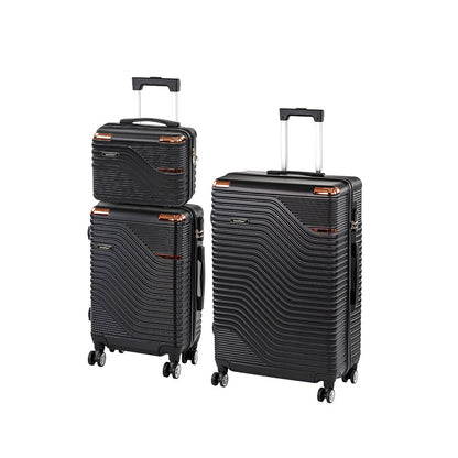 TraveLux Urban XIX gurulós bőrönd szett fekete