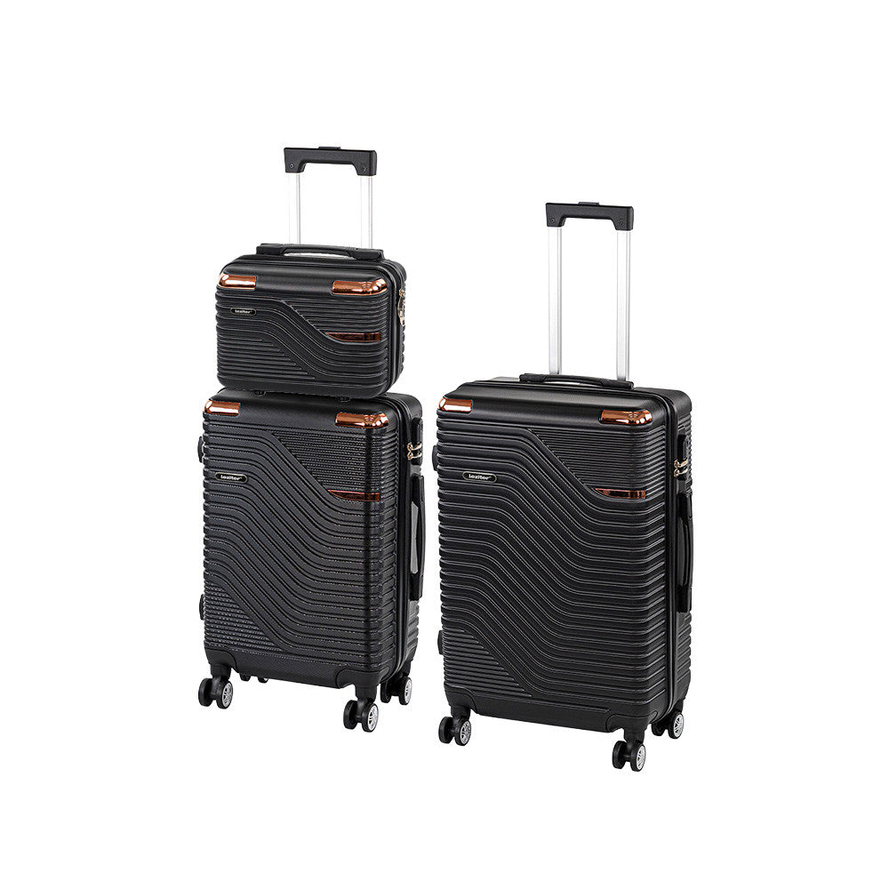 TraveLux Urban XV gurulós bőrönd szett fekete