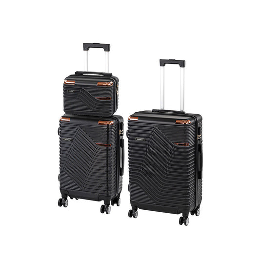 TraveLux Urban XV gurulós bőrönd szett fekete