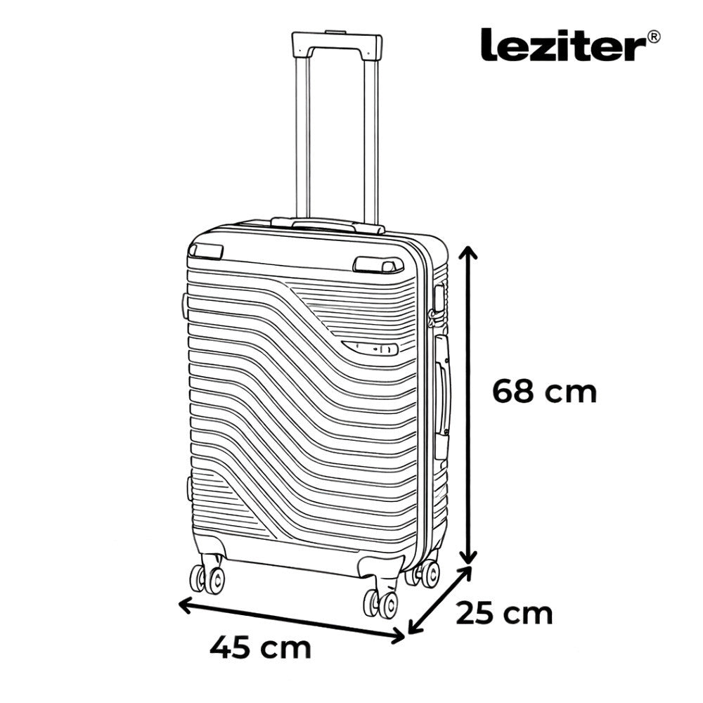 TraveLux Urban XV gurulós bőrönd szett fekete