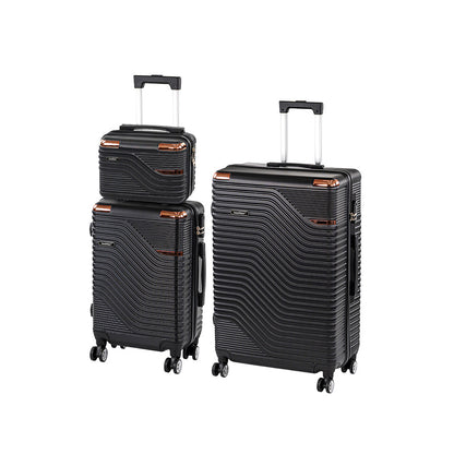 TraveLux Urban XVI gurulós bőrönd szett fekete