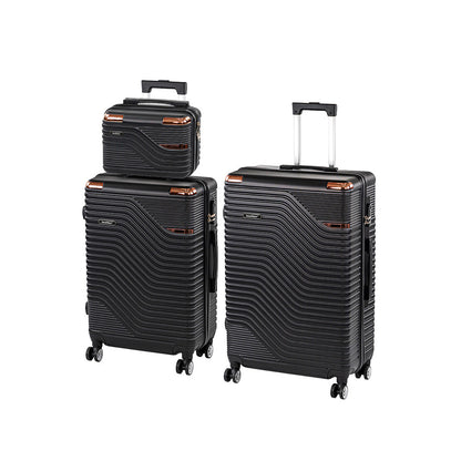 TraveLux Urban XVII gurulós bőrönd szett fekete