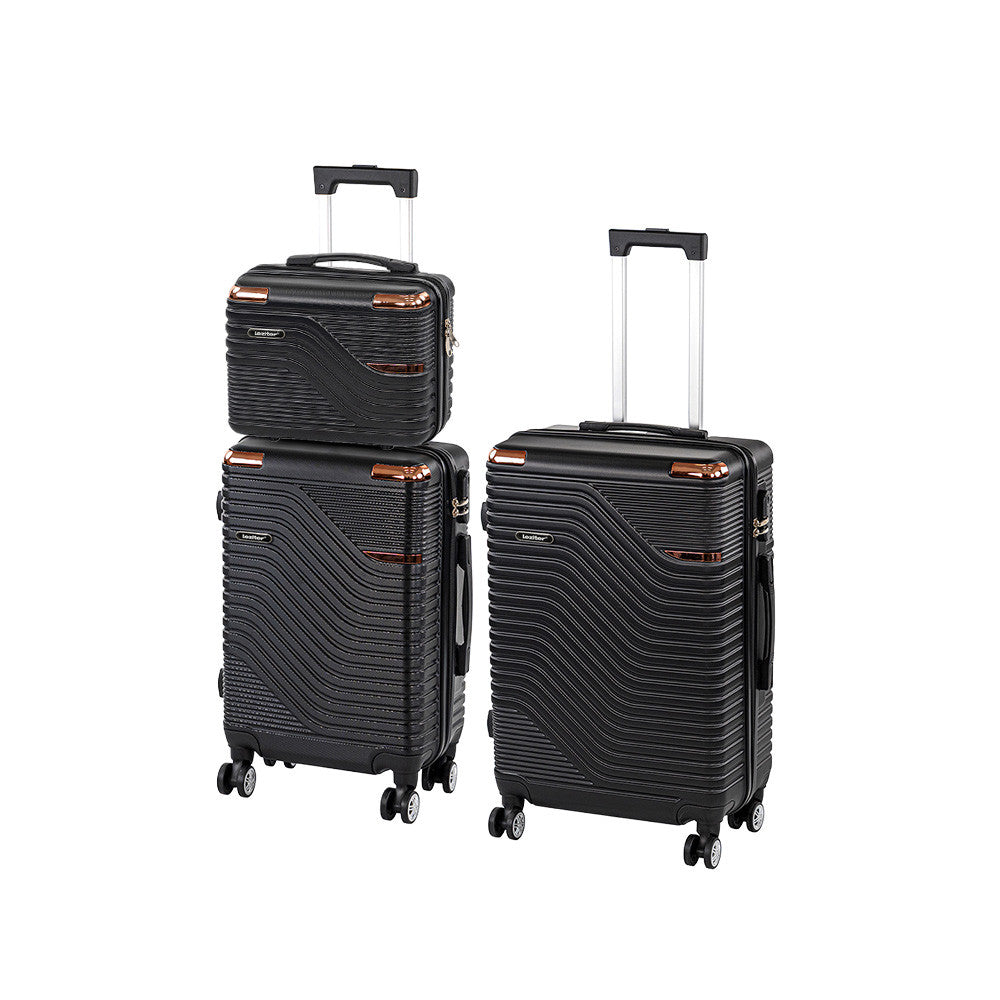 TraveLux Urban XVIII gurulós bőrönd szett fekete