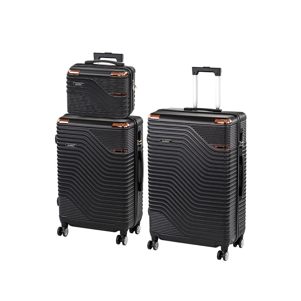 TraveLux Urban XX gurulós bőrönd szett fekete