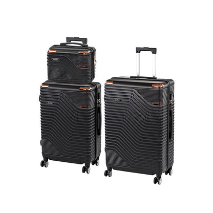 TraveLux Urban XX gurulós bőrönd szett fekete