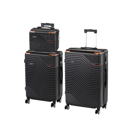 TraveLux Urban XX gurulós bőrönd szett fekete
