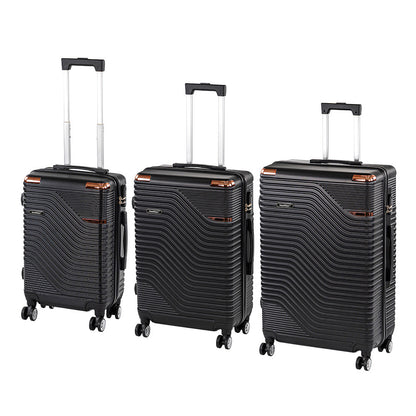 TraveLux Urban XXI gurulós bőrönd szett fekete