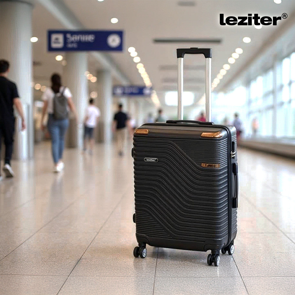 TraveLux Urban XXI gurulós bőrönd szett fekete