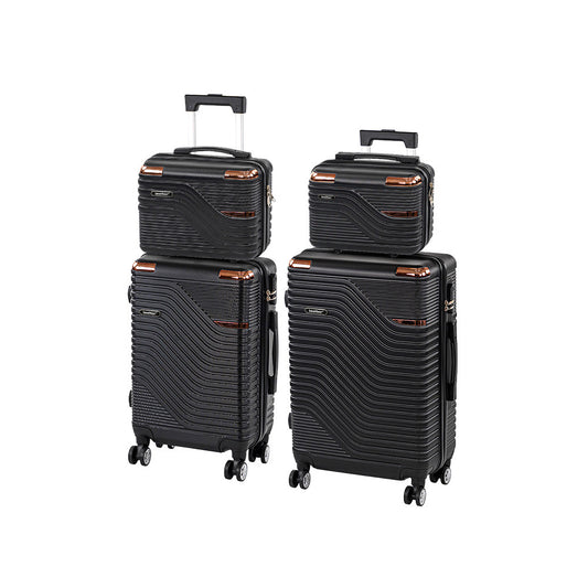TraveLux Urban XXII gurulós bőrönd szett fekete