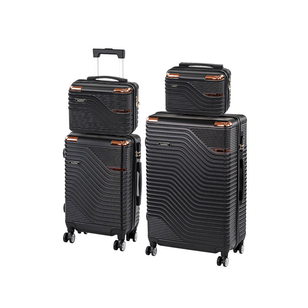 TraveLux Urban XXIII gurulós bőrönd szett fekete