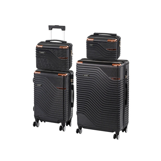 TraveLux Urban XXIII gurulós bőrönd szett fekete