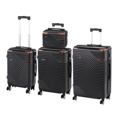 TraveLux Urban XXIV gurulós bőrönd szett fekete