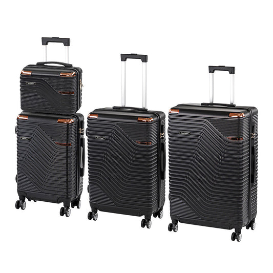 TraveLux Urban XXV gurulós bőrönd szett fekete
