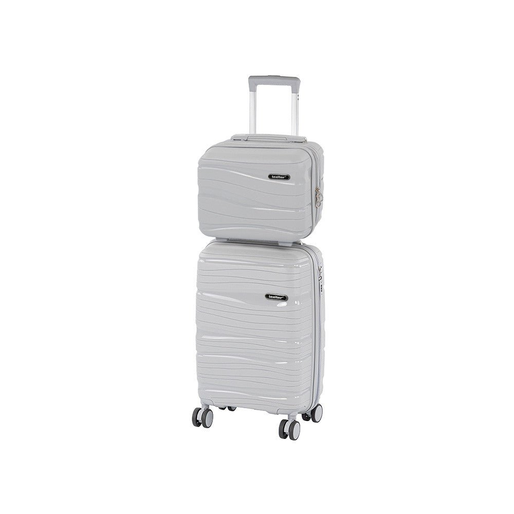 TraveLux Voyager II gurulós bőrönd szett szürke
