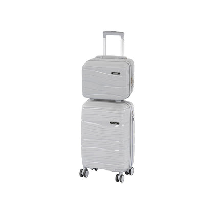TraveLux Voyager II gurulós bőrönd szett szürke