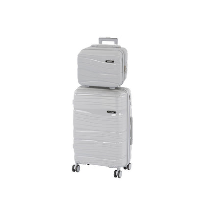 TraveLux Voyager III gurulós bőrönd szett szürke